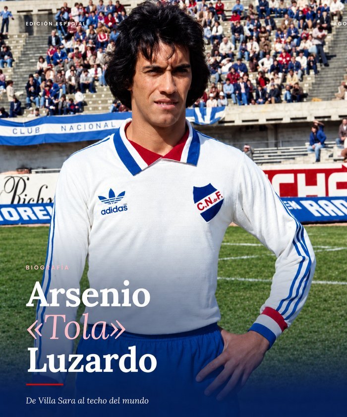 Arsenio Tola Luzardo con la camiseta de Nacional